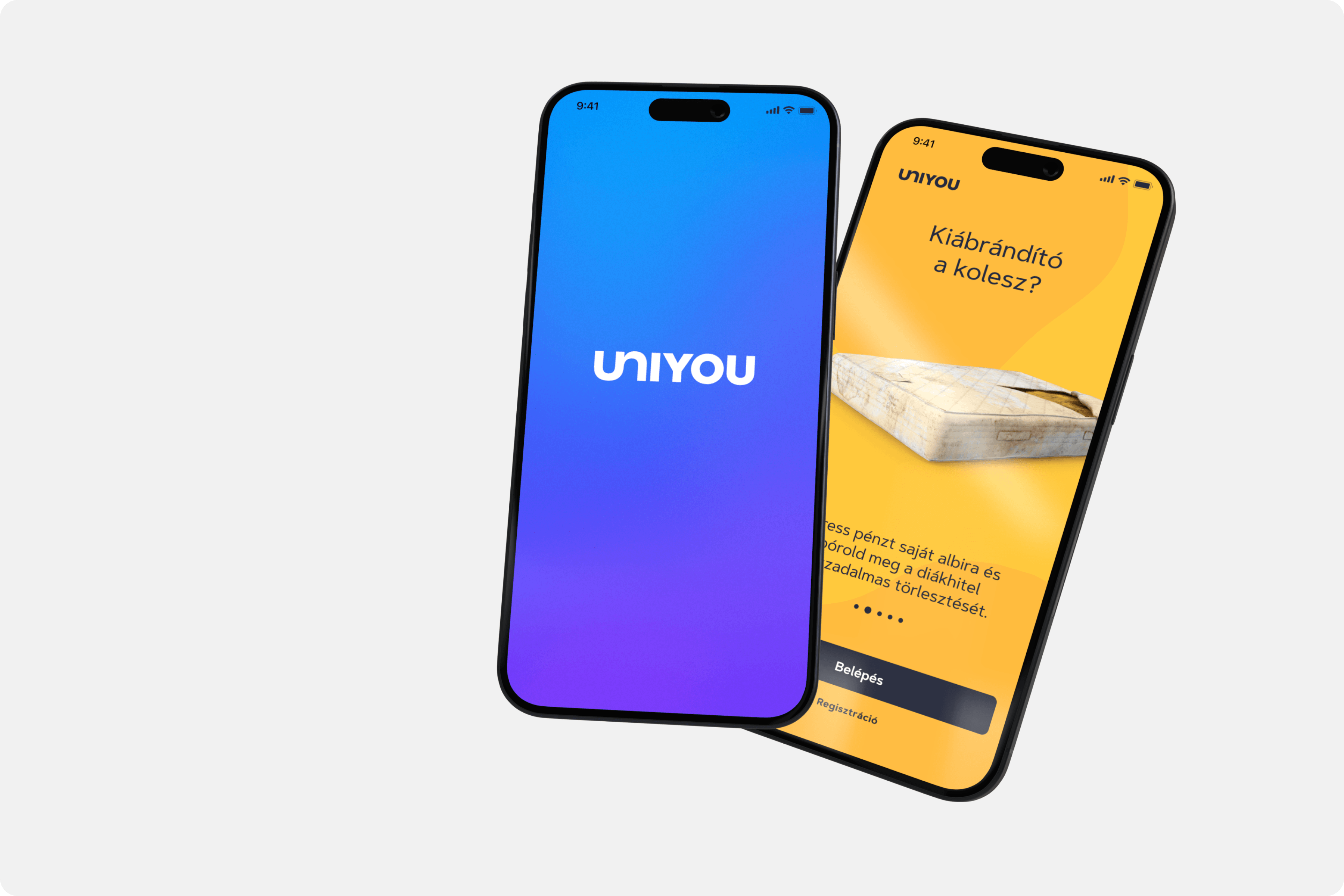 two mobiles with UNIYOU screen