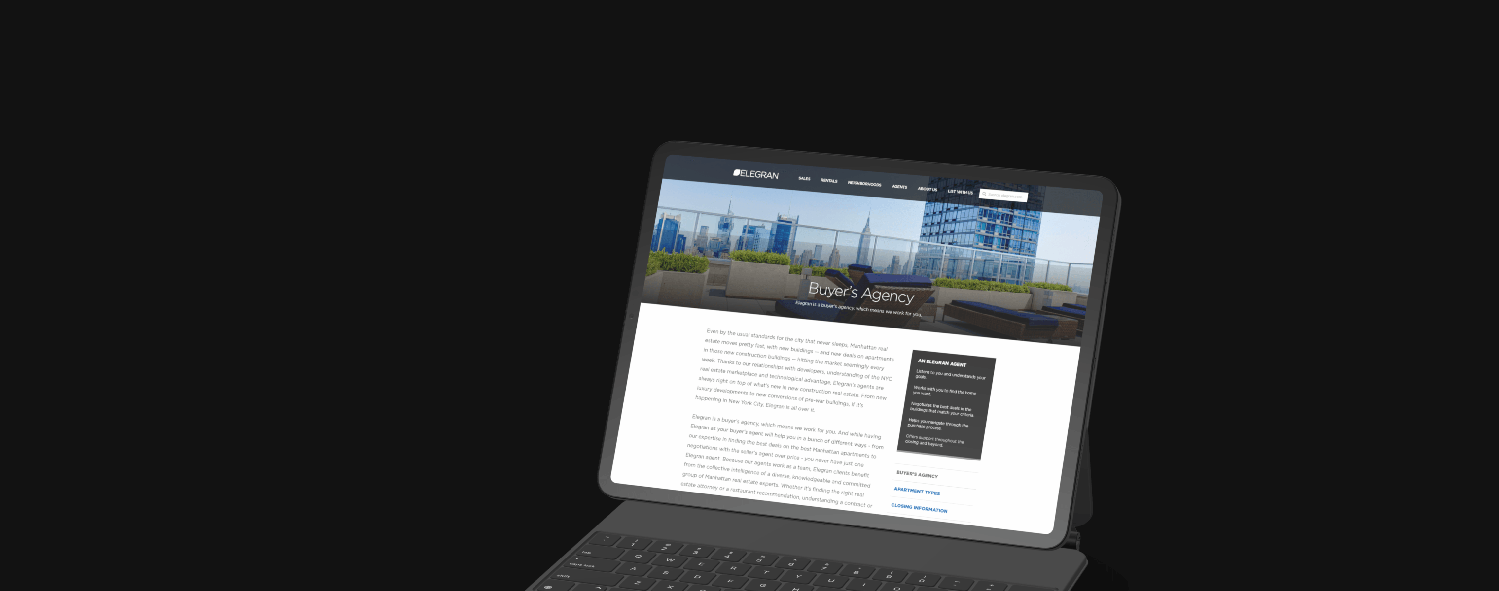 laptop with Elegran screen