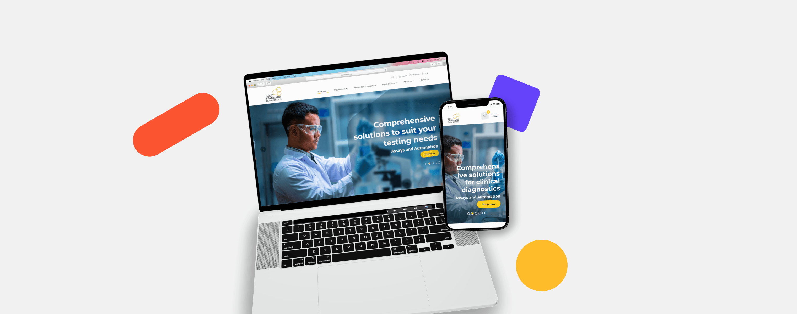 mobile and tablet with Eurofins screen