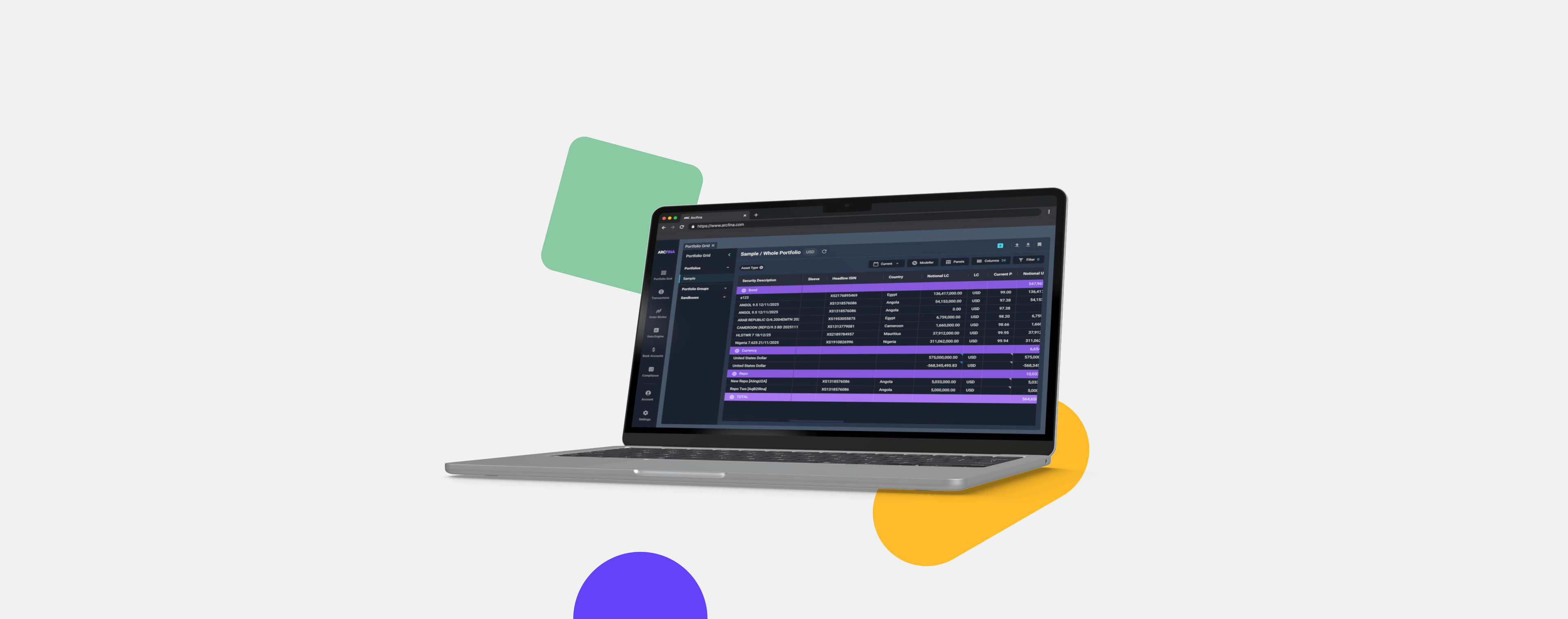 laptop with Fintech Startup screen