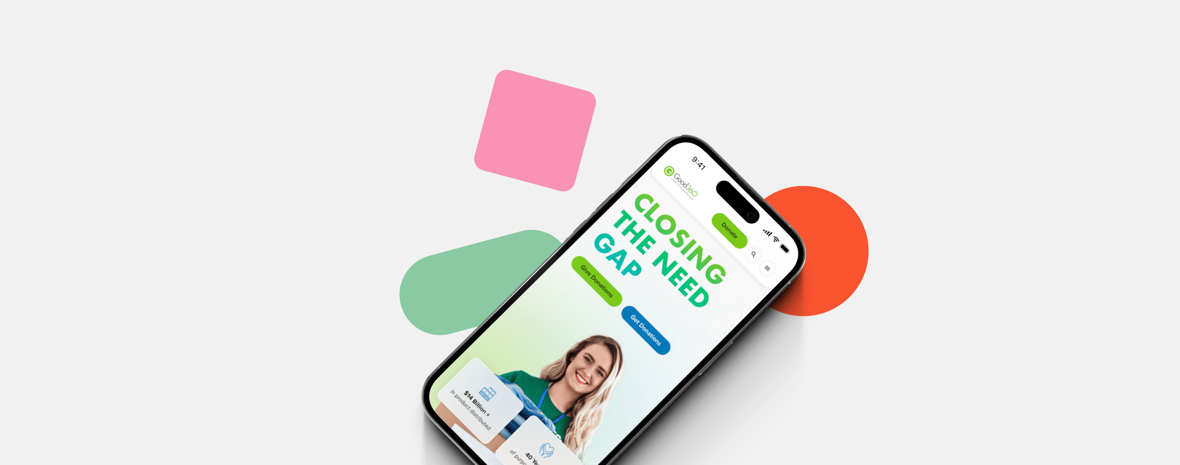 mobile with Good360 screen