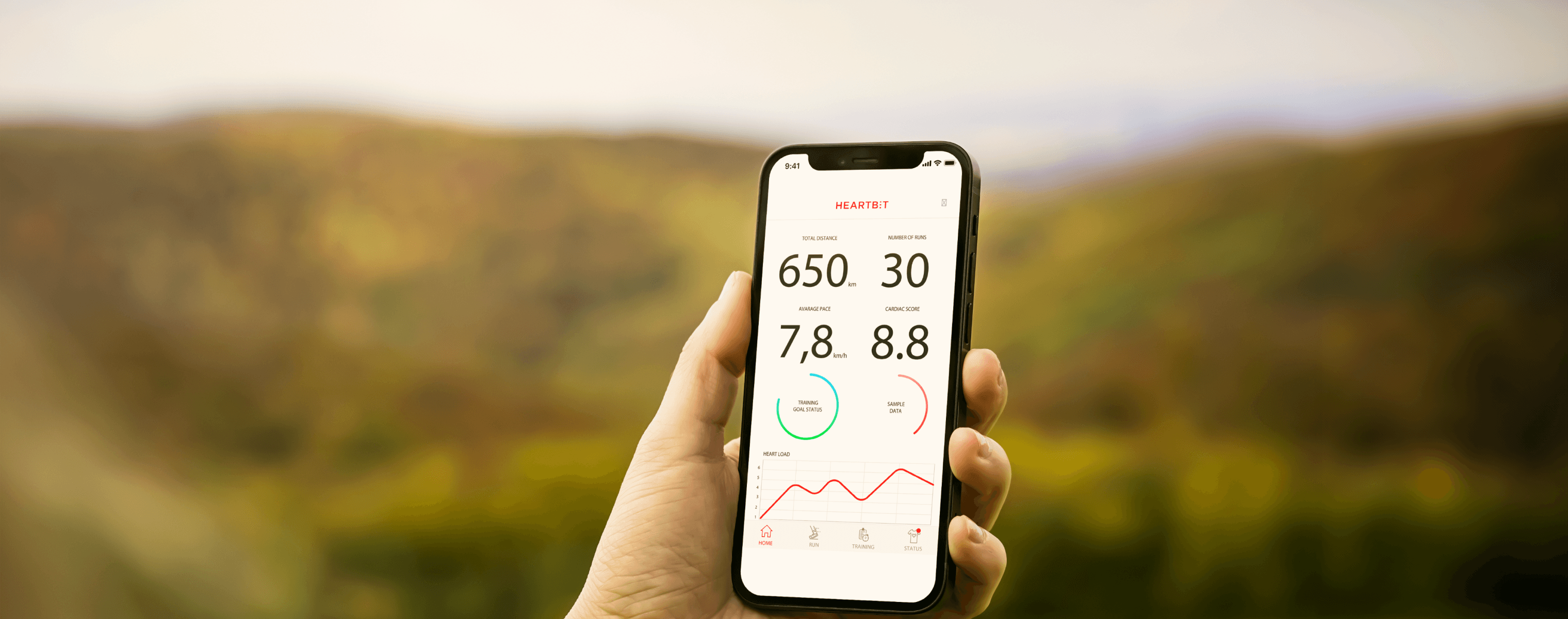 mobile with HeartBit screen