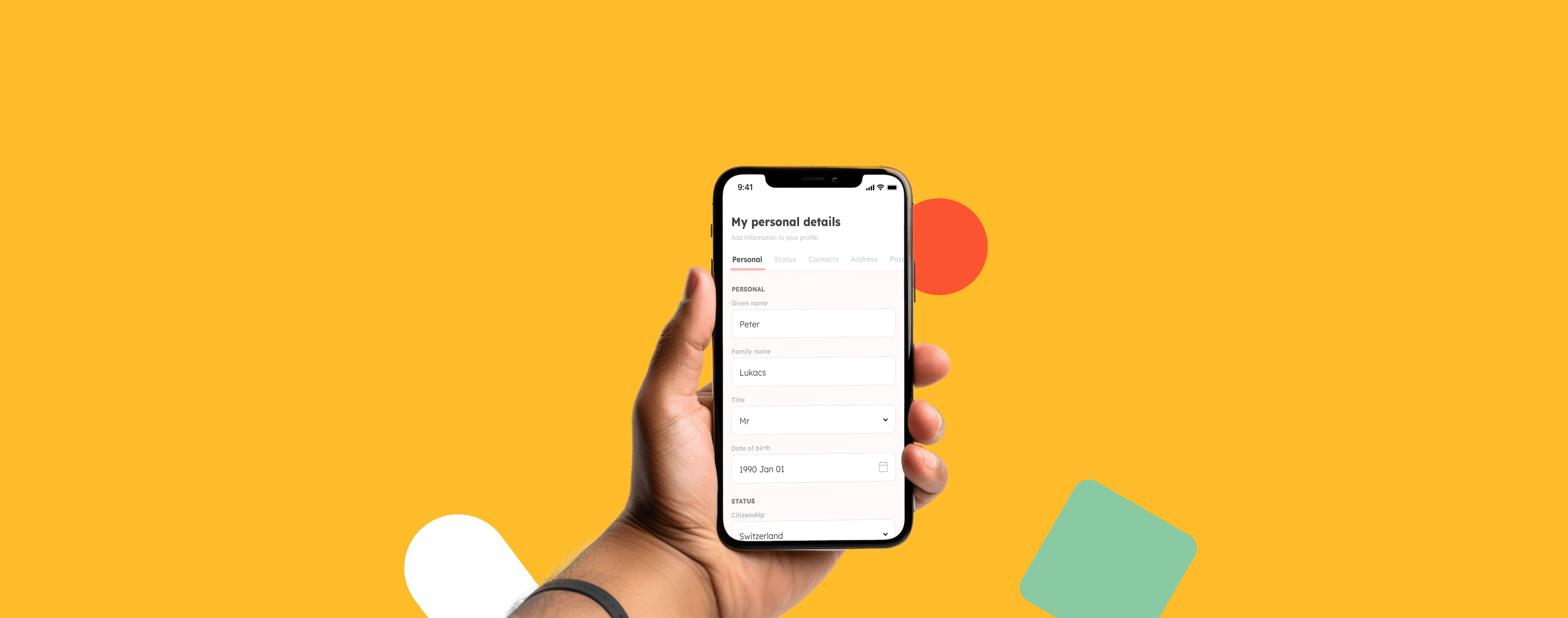 mobile with WIM screen